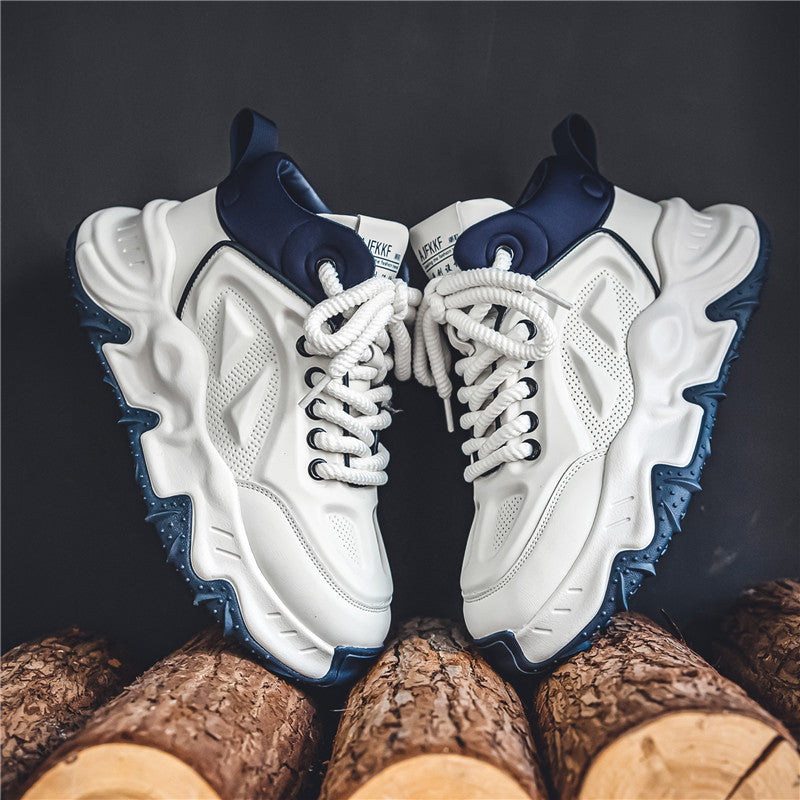 Herren urbane High-Top Tech-Chunky Sneaker mit griffiger Trailsohle und gepolstertem Knöchelkragen Drune
