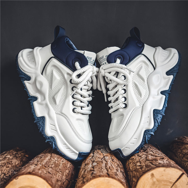 Herren urbane High-Top Tech-Chunky Sneaker mit griffiger Trailsohle und gepolstertem Knöchelkragen Drune