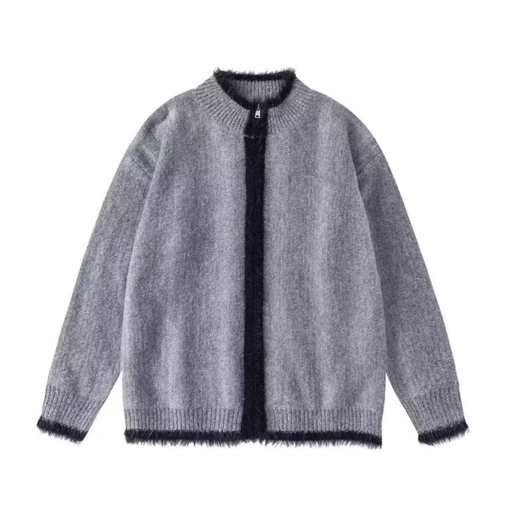 Herren Modische Strickjacke mit barthematischen Akzenten Drune