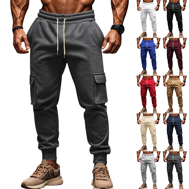Herren nan Thermo-Cargojogginghose mit Fleecefutter elastischem Bund und großen Cargotaschen Drune