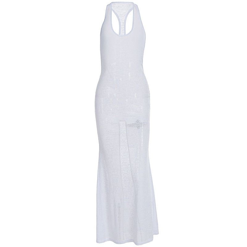 Damen Maxikleid mit elegantem Rücken-Ausschnitt Drune