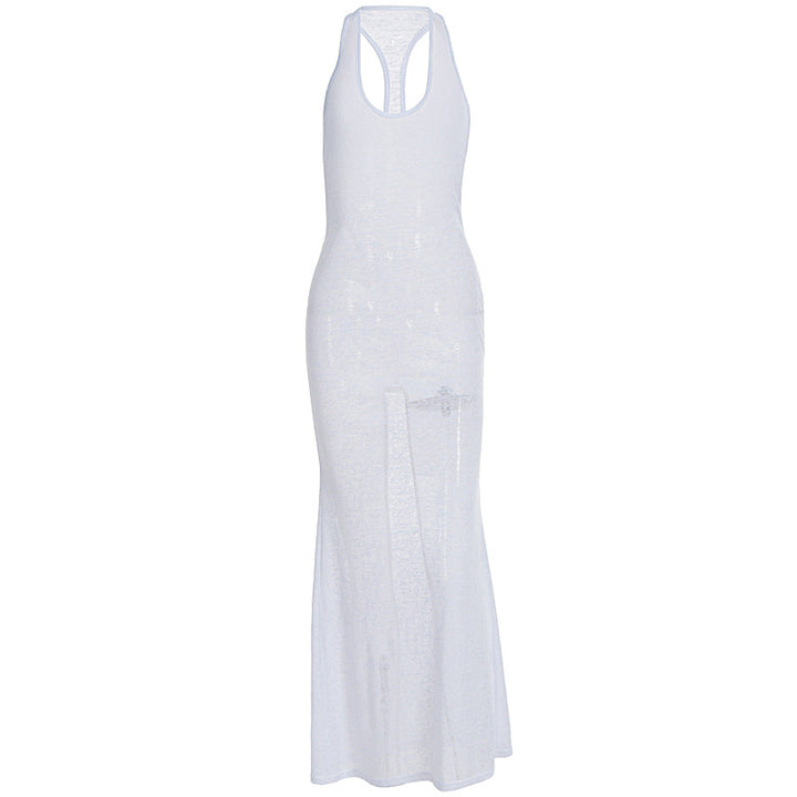 Damen Maxikleid mit elegantem Rücken-Ausschnitt Drune