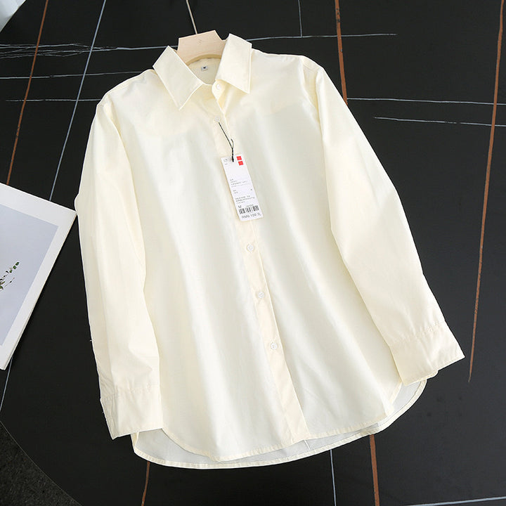 Damen Elegante und luftige Bluse mit modernem Kragen Drune