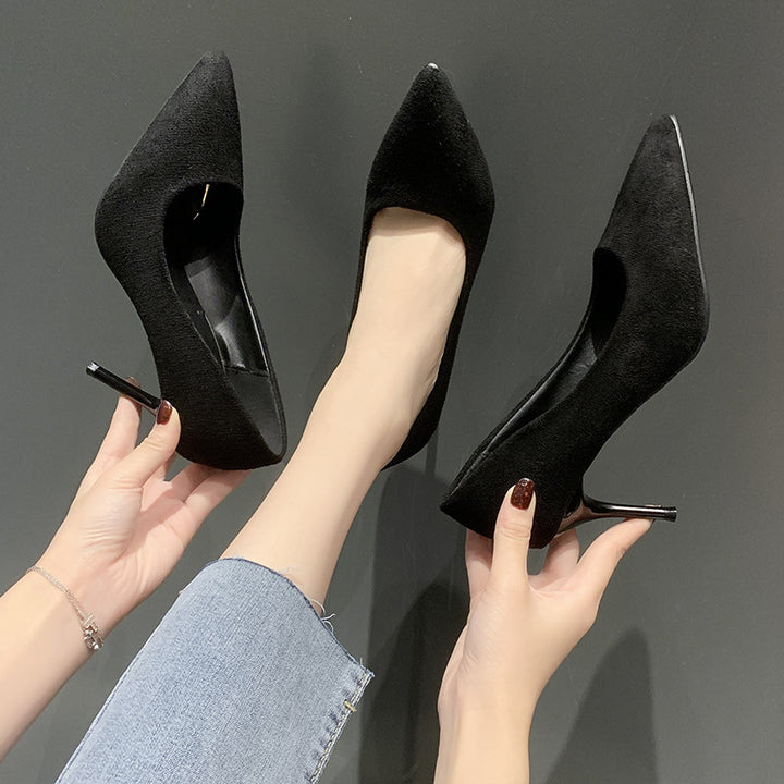 Damen Stiletto-Pumps mit Veloursfinish, gepolsterter Komfortinnensohle und schlankem Absatz Drune