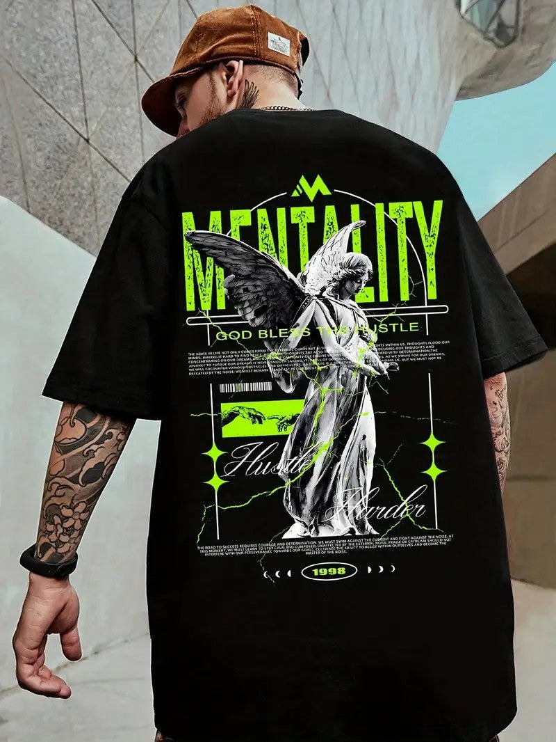 Damen T-Shirt mit künstlerischem Floral-Motiv und lässigem Schnitt Drune