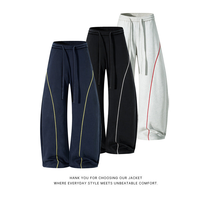 Herren Bequeme Sport-Jogginghose mit elastischem Bund und Kontraststreifen Drune