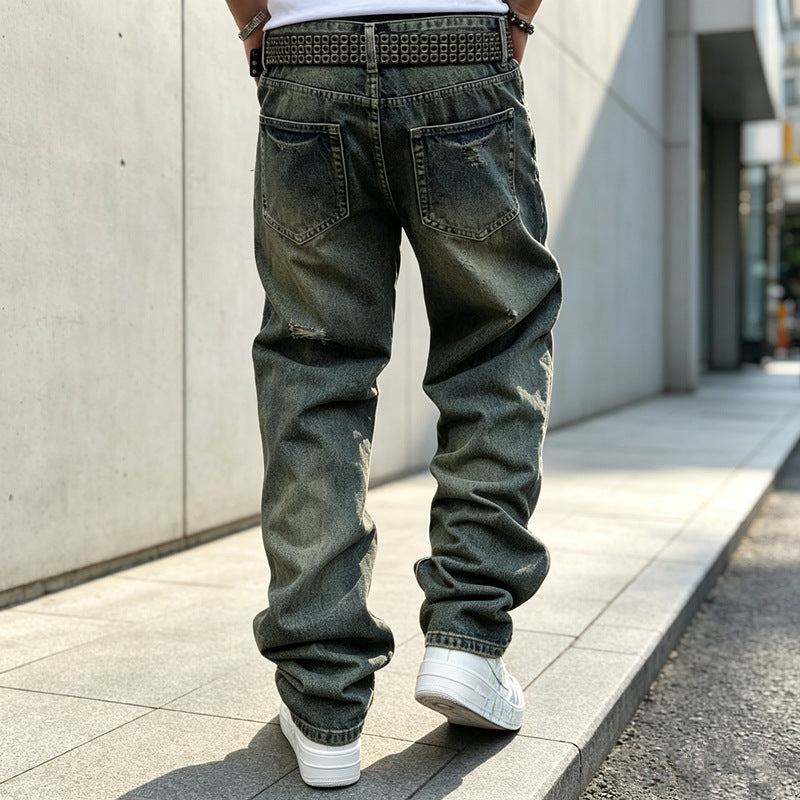 Herren Lässige Ripped Jeans Drune
