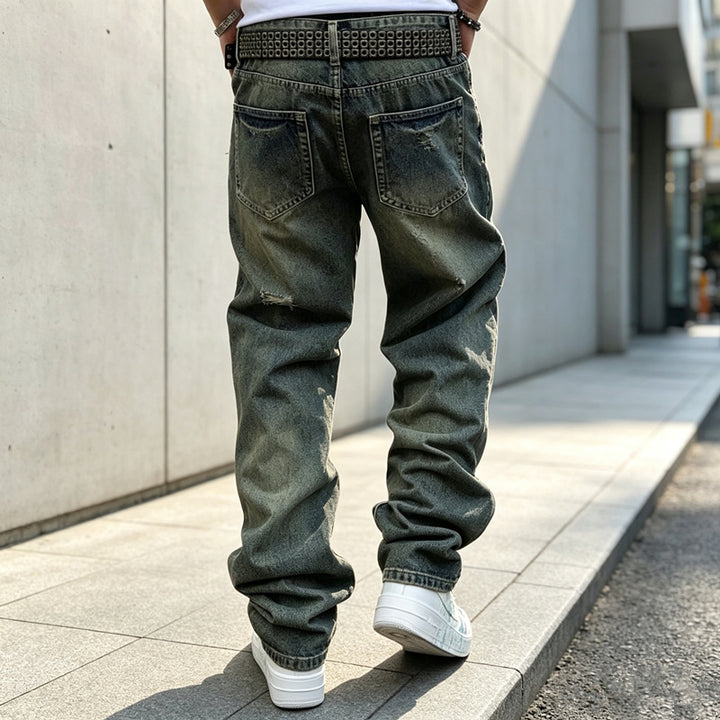 Herren Lässige Ripped Jeans Drune