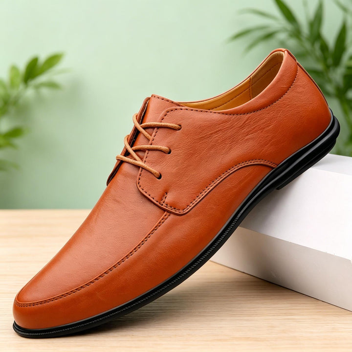 Herren Elegante Echtleder Schnürschuhe Drune
