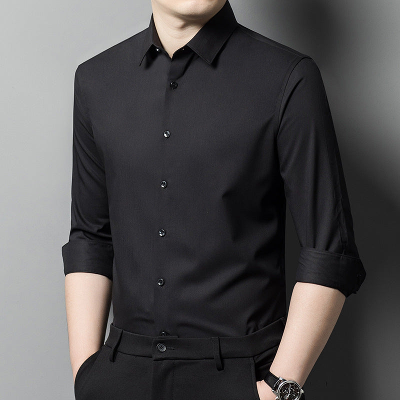 Herren Langarmhemd mit feinem Glanz und bequemer Passform Drune