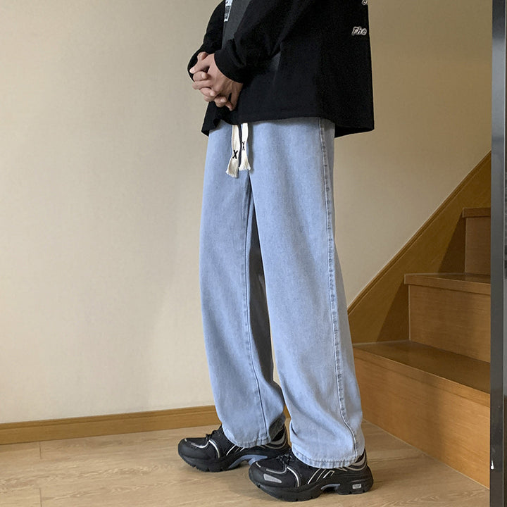 Damen Bequeme Denim-Hose mit elastischem Bund Drune