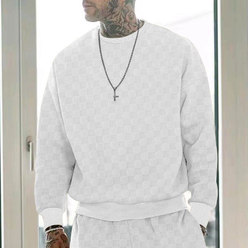 Herren bequemer Sweatshirt mit stilvollem Strukturdesign und elastischem Bündchen Drune