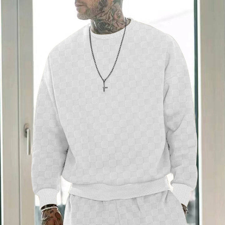 Herren bequemer Sweatshirt mit stilvollem Strukturdesign und elastischem Bündchen Drune