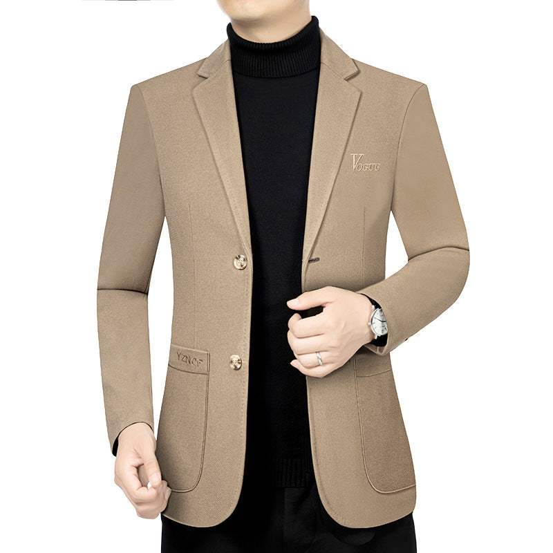 Herren Modernes Einreihiges City-Blazer mit aufgesetzten Taschen und leichter Halbfütterung Drune