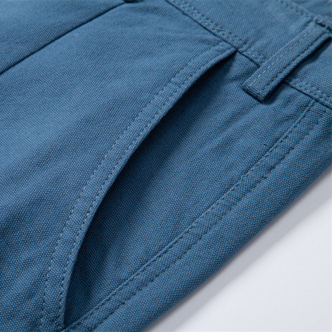 Herren nan robuste Baumwoll-Twill-Bermudahose mit verstärkten Knieeinsätzen und entspannter Passform Drune