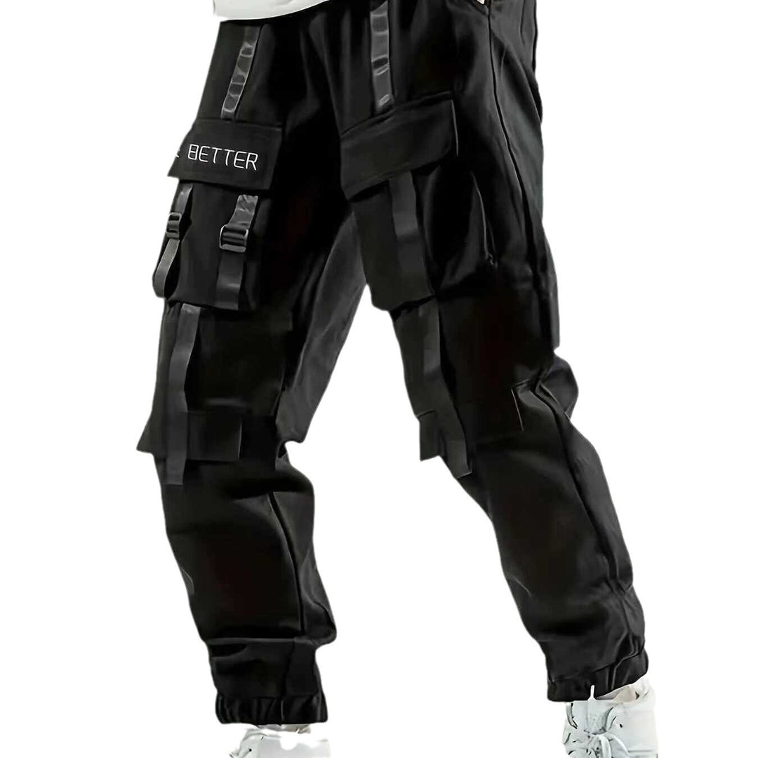 Herren Multifunktionale Cargo-Jogginghose mit Klapp‑ und Gurt-Details Drune