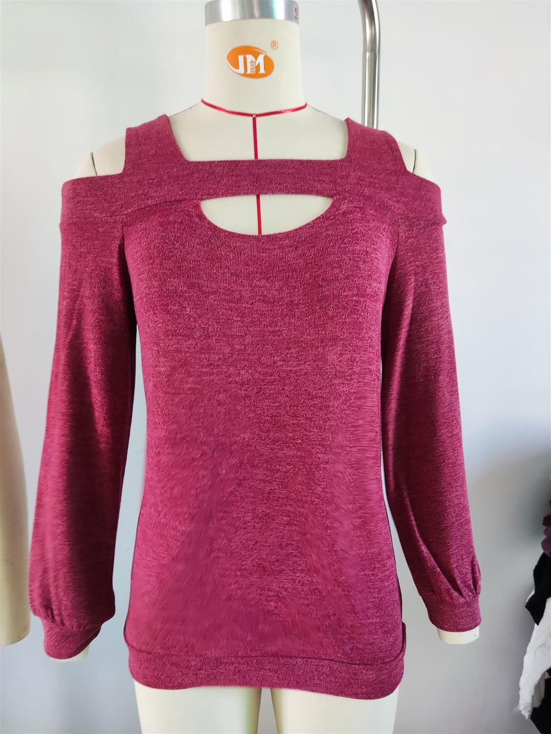 Damen modisches Sweatshirt mit asymmetrischem Ausschnitt Drune