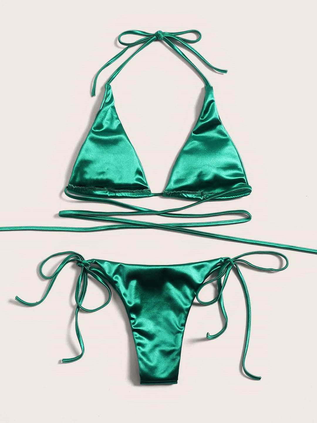 Damen Triangel-Bikini mit verführerischem Satin-Finish Drune
