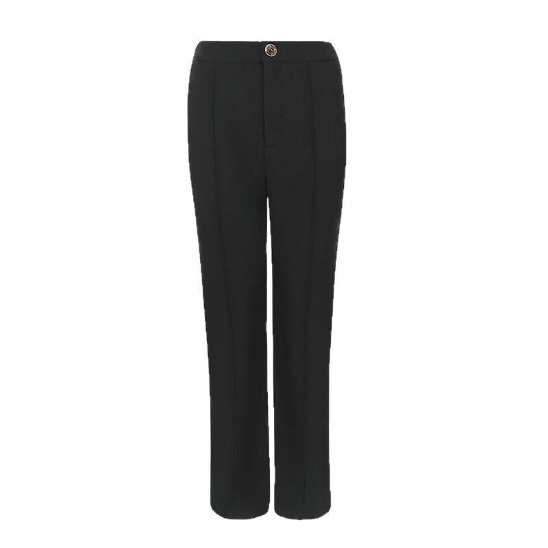Damen elegante Business-Hose mit seitlichen Eingrifftaschen und schmalem Schnitt Drune