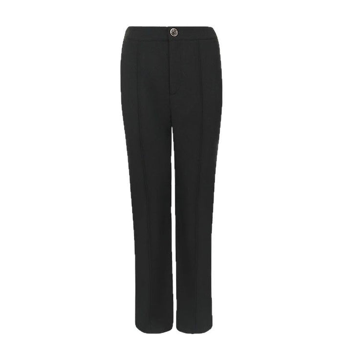 Damen elegante Business-Hose mit seitlichen Eingrifftaschen und schmalem Schnitt Drune