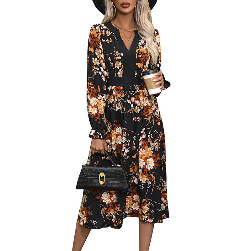 Damen Midi-Kleid im floralen Design Drune