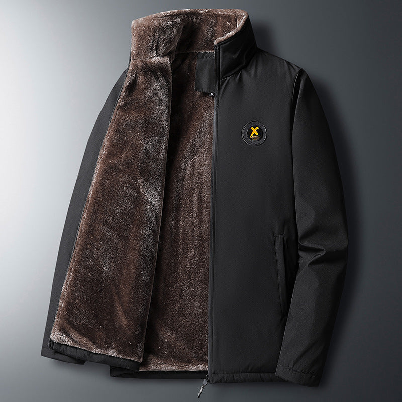 Herren Multifunktionale Steppjacke mit tiefem Kragen und weichem Innenfutter Drune