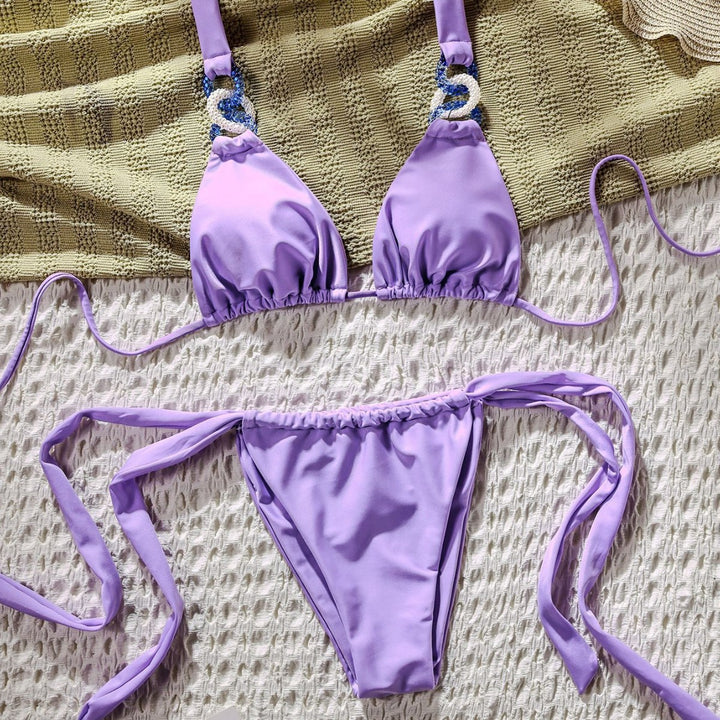 Damen Triangel-Bikini mit modischen Applikationen Drune