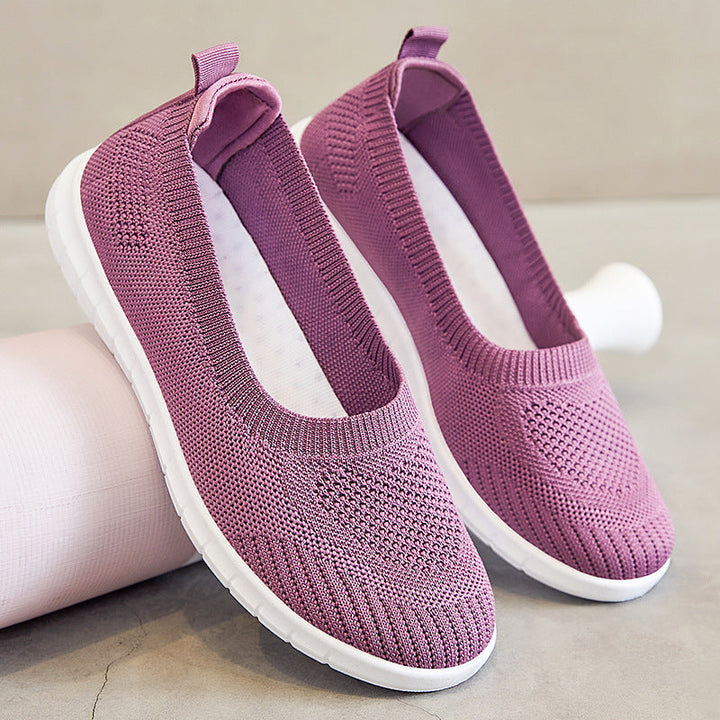 Damen Bequeme Slip-On Sneakers aus atmungsaktivem Material Drune