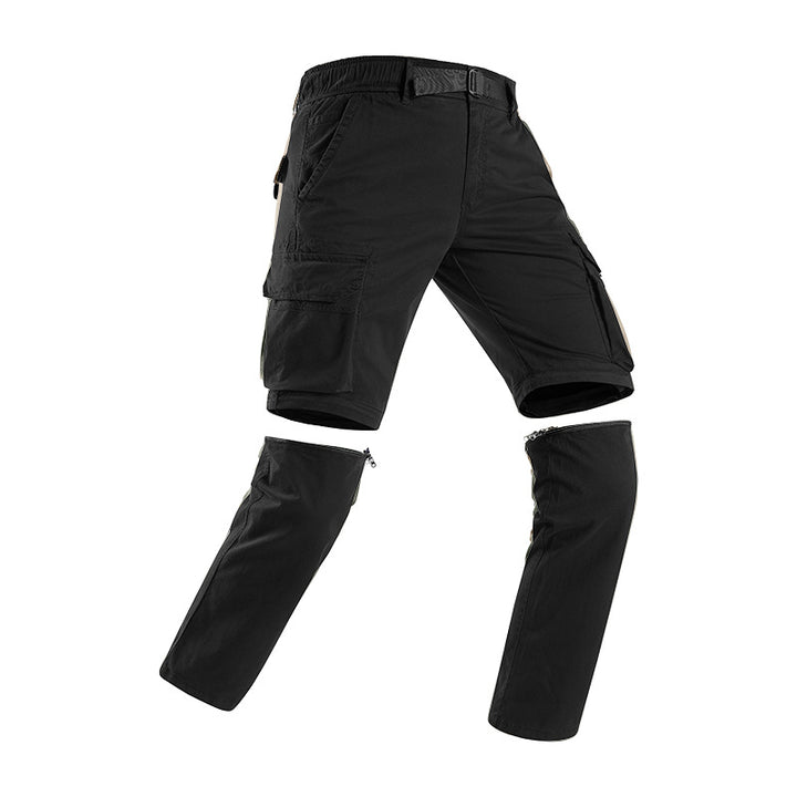 Herren Zip-off Convertible-Cargo-Hose mit abtrennbaren Beinen und Mehrfachtaschen Drune