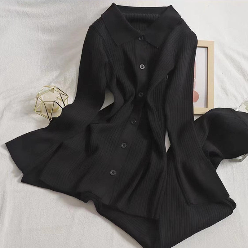 Damen Strickpullover mit klassischem Kragen Drune