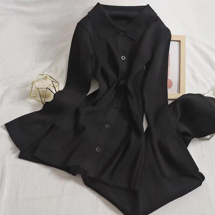 Damen Strickpullover mit klassischem Kragen Drune