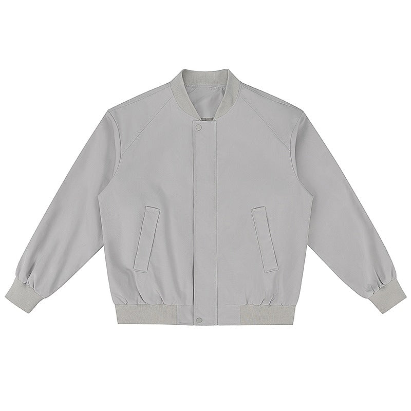Damen Leichte Bomberjacke mit geripptem Saum, Druckknopfblende und verdeckten Eingrifftaschen Drune
