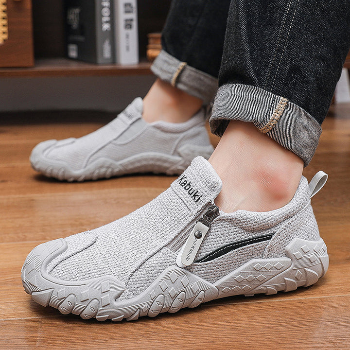 Herren Flexibler Strick-Sneaker mit Reißverschluss Drune