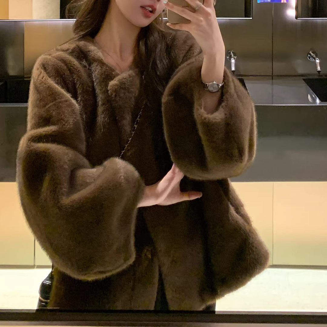 Damen Modischer Oversized-Pullover Drune