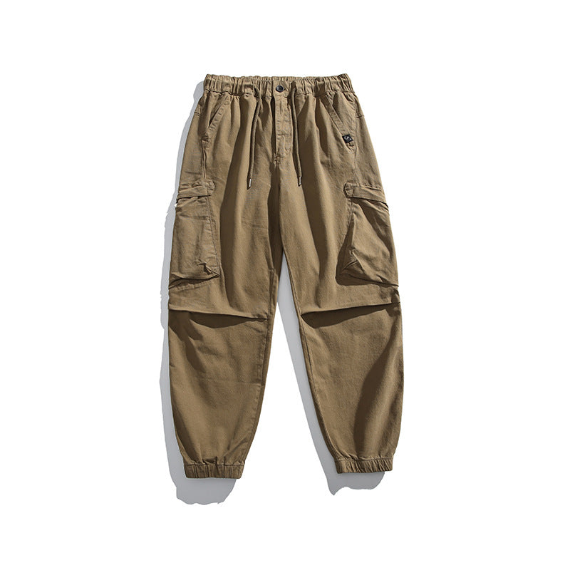 Herren Loose‑Fit Utility‑Cargohose mit Tunnelzugbund, Kniepaneelen und großen Klappentaschen Drune