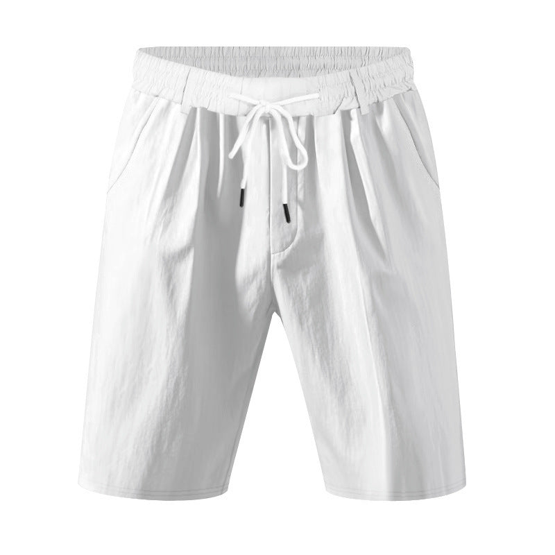 Herren nan knielange leichte Funktionsshorts mit Elastikbund, Kordelzug und tiefen Eingrifftaschen Drune