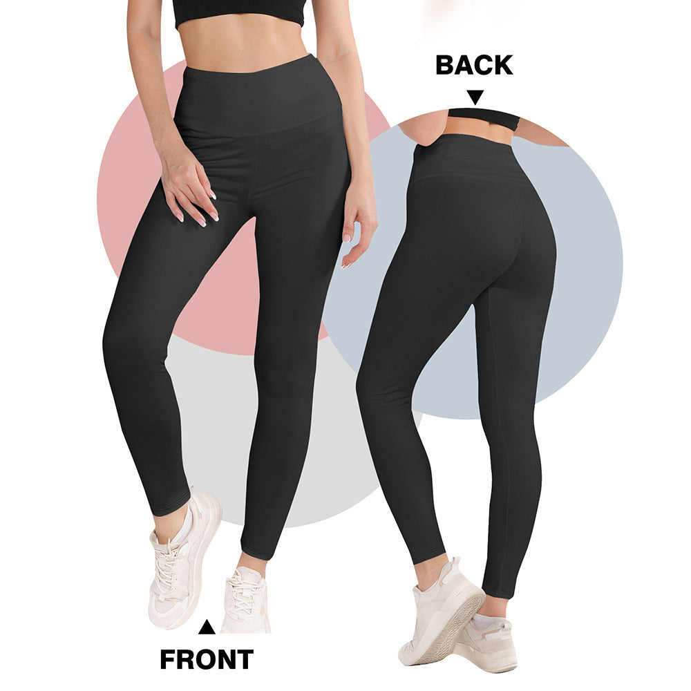 Damen Hohe Taillen Yoga-Leggings mit Bauchkontrolle und hohem Stretch Drune