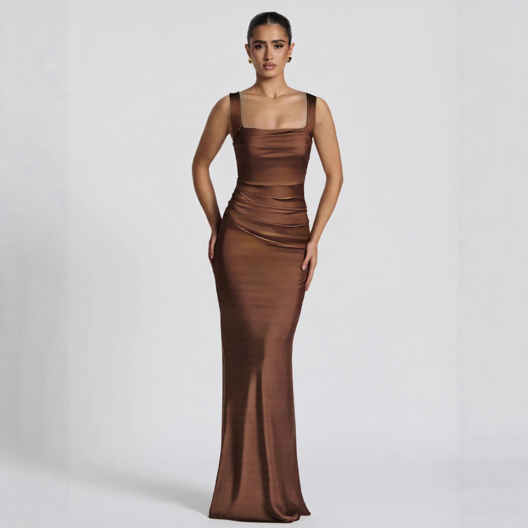 Damen Langarm Abendkleid Drune