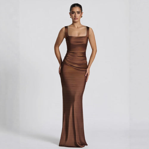 Damen Langarm Abendkleid Drune