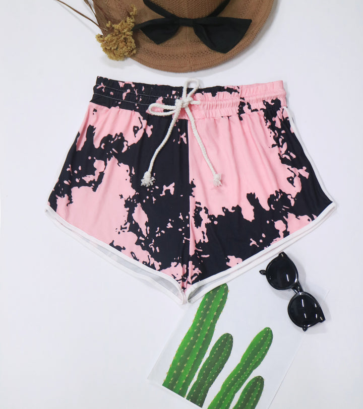 Damen lässige Badeshorts mit kreativem Farbverlauf Drune
