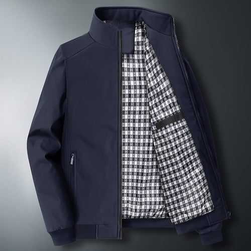 Herren Modische Windjacke mit hohem Kragen Drune