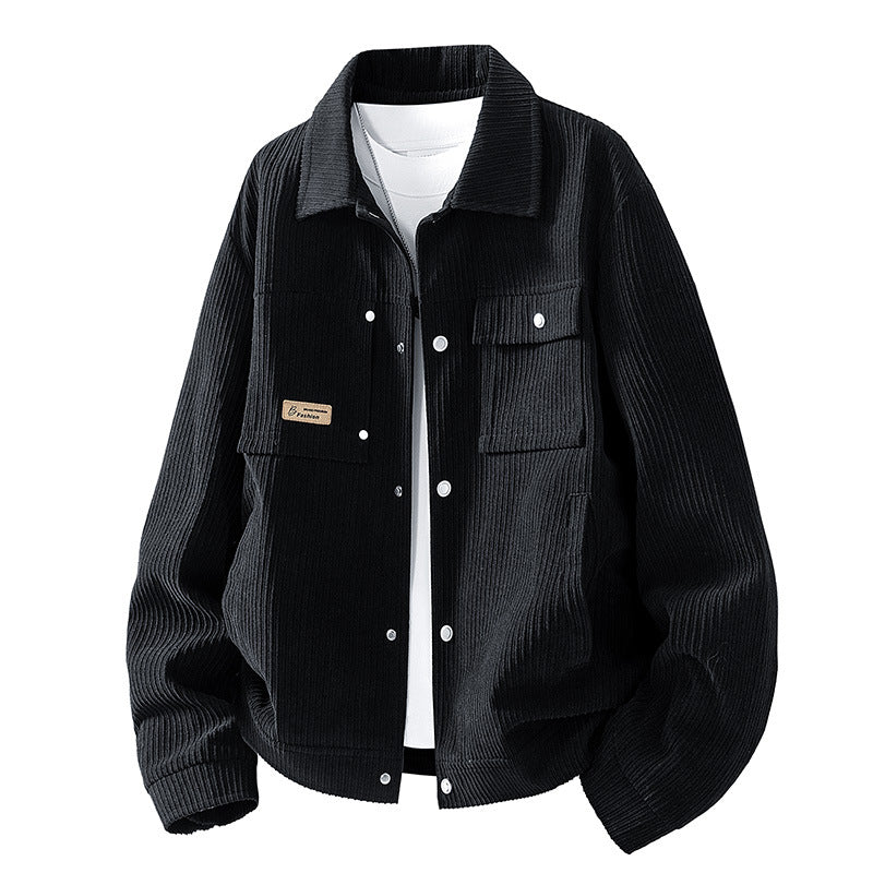 Damen Lässige Cordjacke mit Taschen Drune