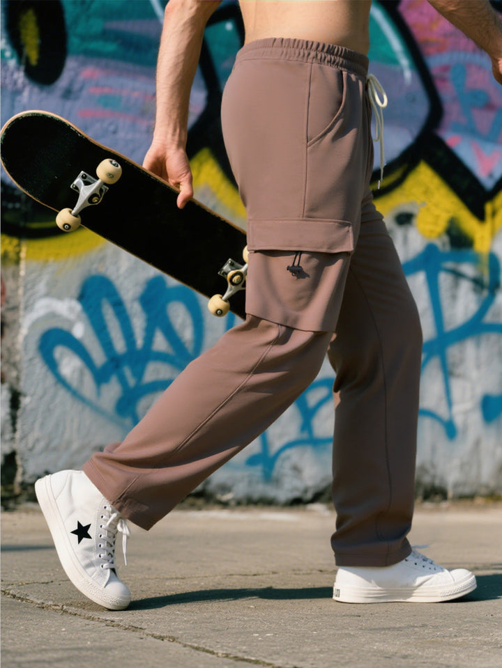Herren Sportliche Cargo-Hose mit praktischen Taschen und elastischem Bund Drune
