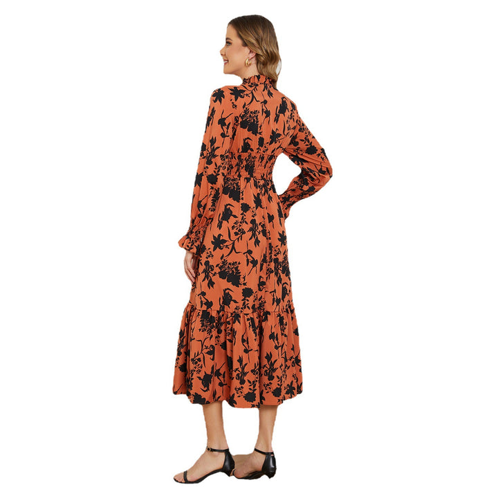 Damen Midikleid mit schmeichelhaftem Schnitt und floralem Design Drune