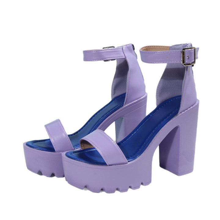 Damen Hochhackige Sandalen mit komfortablem Plateau Drune