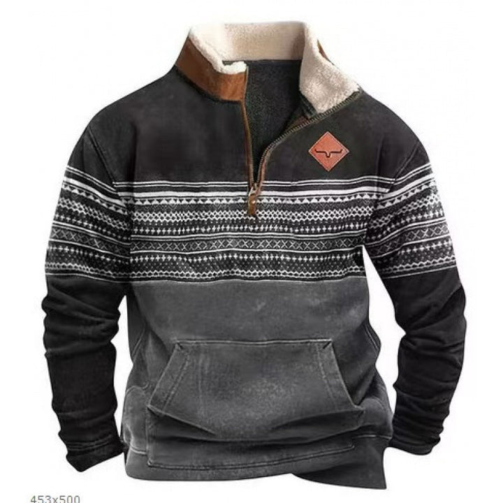 Herren Modischer Hoodie mit Kapuze und maritimem Druck Drune