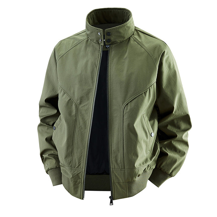 Men's  stretch canvas stand-collar utility bomber jacket Drune