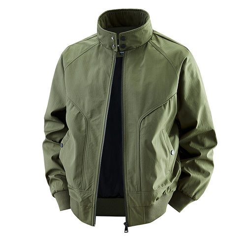 Men's  stretch canvas stand-collar utility bomber jacket Drune