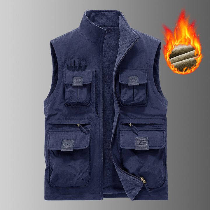 Herren Multifunktionale Utility‑Weste mit Fleecefutter & Mehrfach‑Taschen Drune