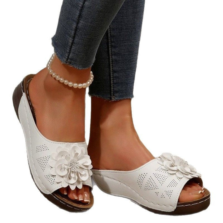 Damen modische Riemensandalen mit dekorativer Blumenapplikation Drune